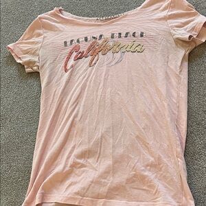 Aeropostale Pink Laguna Beach Graphic Tee